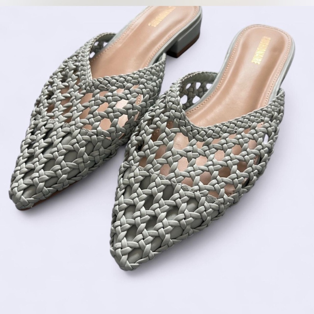 New Cushionaire Elegant Woven Slip-On Mules